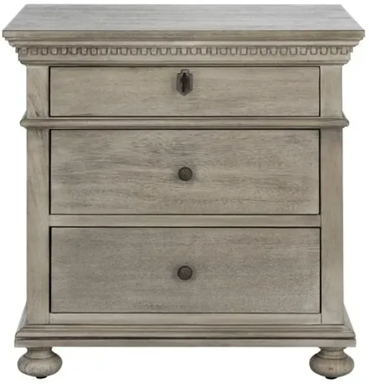 Nyla 3 Drawer Wood Nightstand