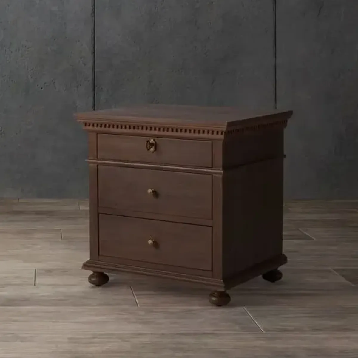 Nyla 3-Drawer Wood Nightstand