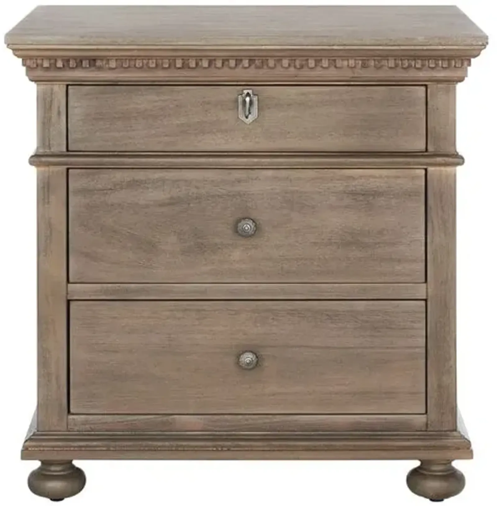 Nyla 3-Drawer Wood Nightstand