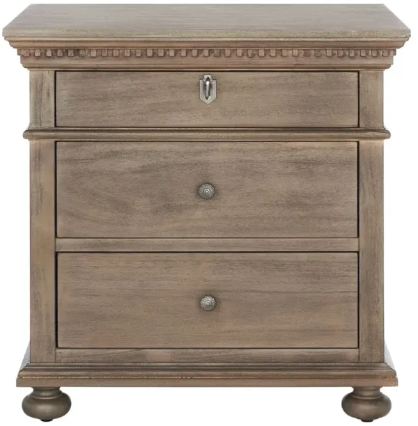 Nyla 3-Drawer Wood Nightstand