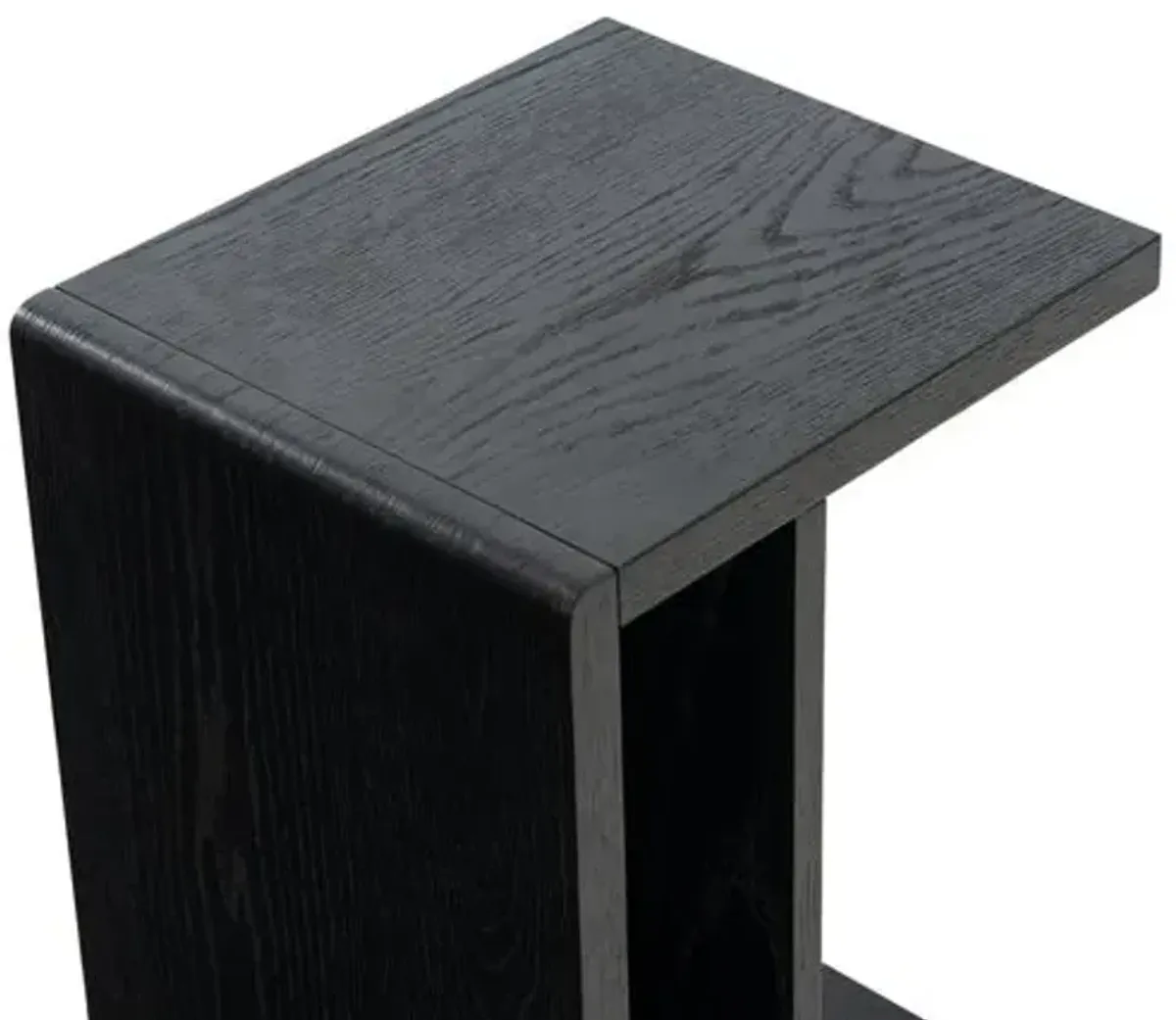 Aveline Wood C Side Table - Black