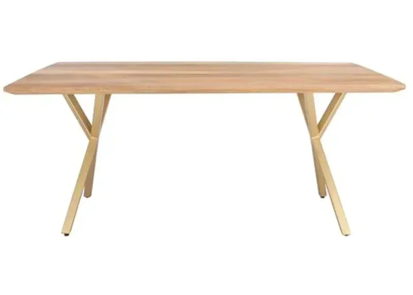 Deva Rectangle Dining Table - Natural/Gold