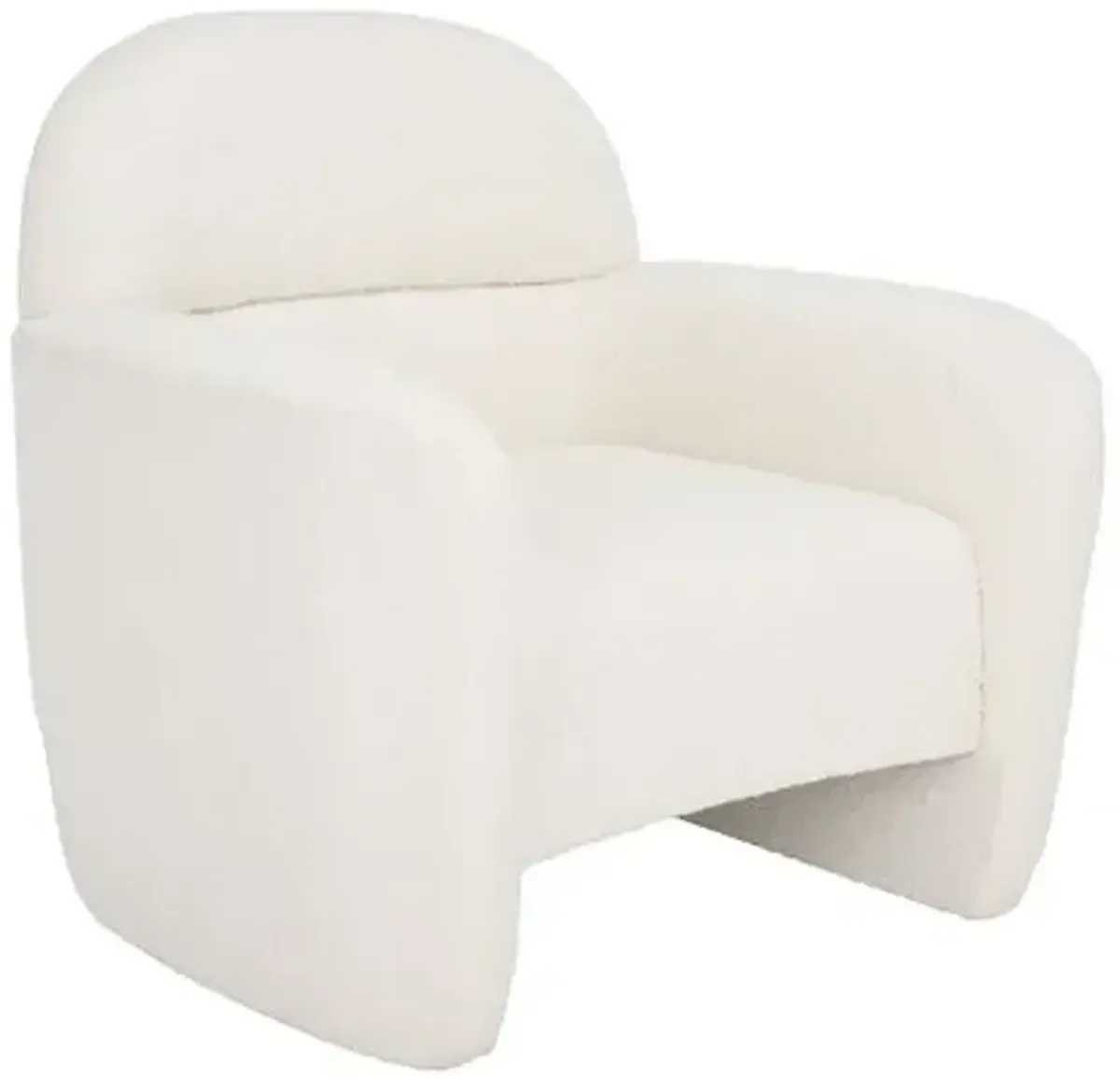 Yvette Boucle Accent Chair - Ivory, Comfortable, Durable, Cushioned