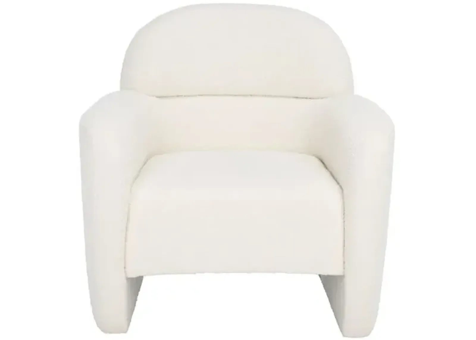 Yvette Boucle Accent Chair - Ivory, Comfortable, Durable, Cushioned