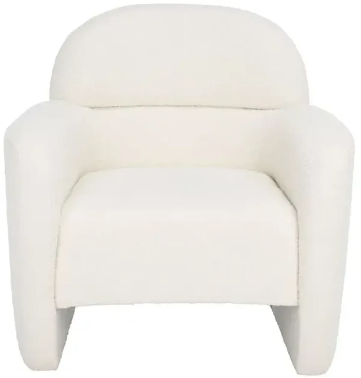 Yvette Boucle Accent Chair - Ivory, Comfortable, Durable, Cushioned