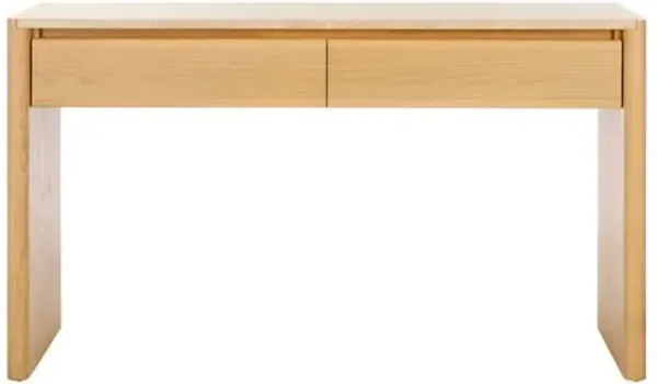 Bria Console Table - Natural/Travertine - Brown