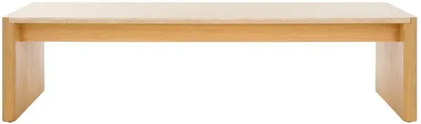 Bria Waterfall Coffee Table, Natural/Travertine