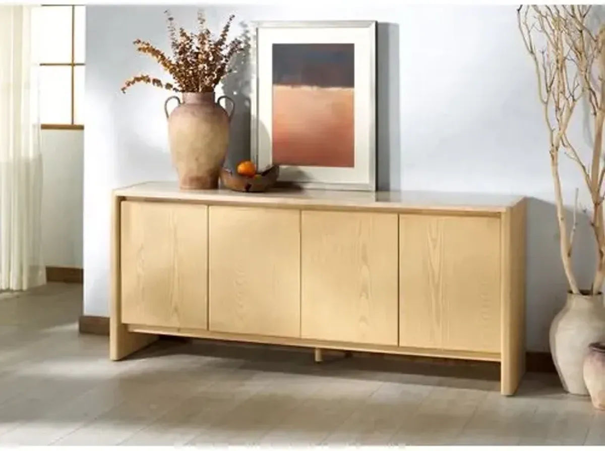 Bria Sideboard - Natural/Travertine - Brown