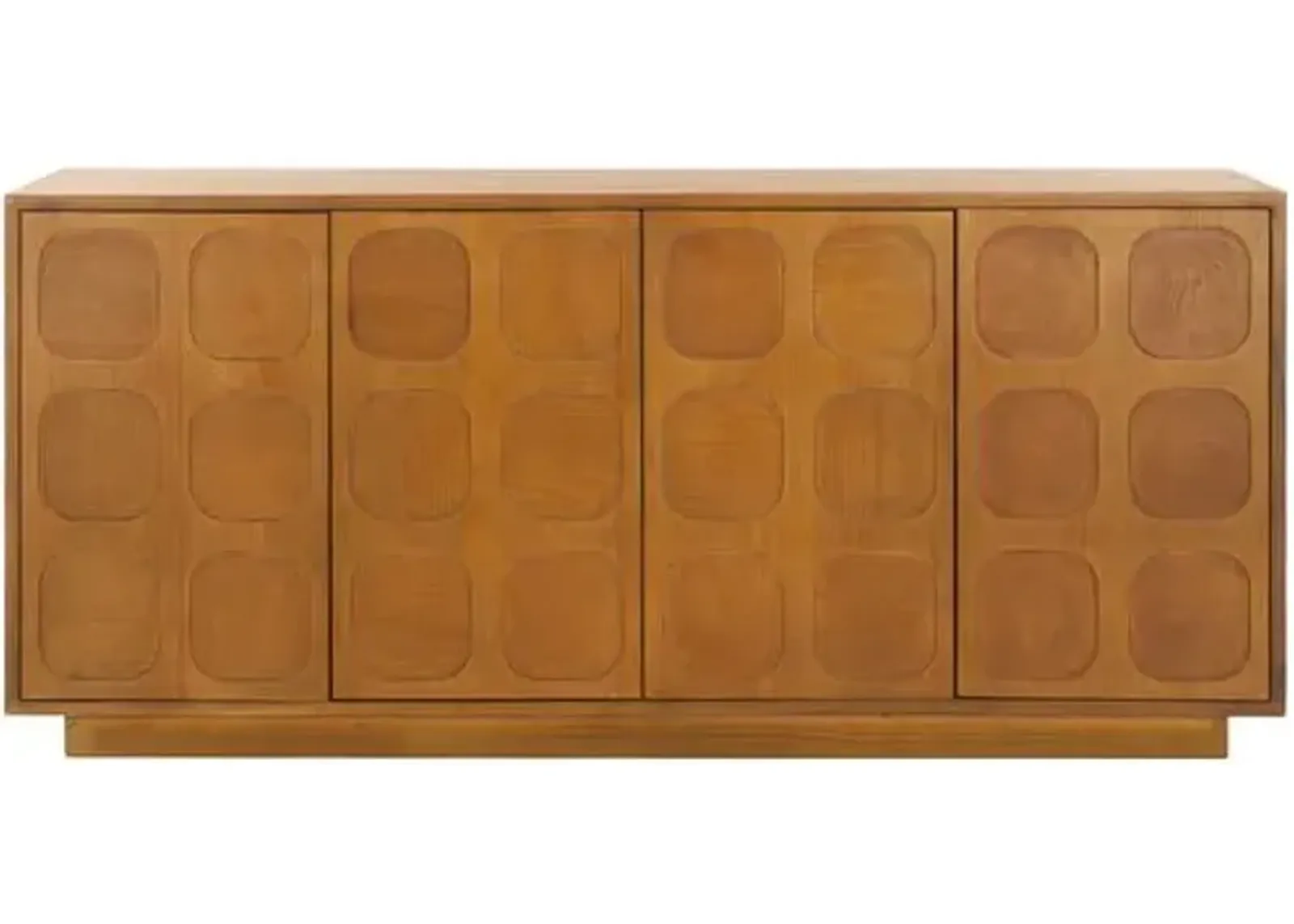 Usha Wood Sideboard - Natural - Brown