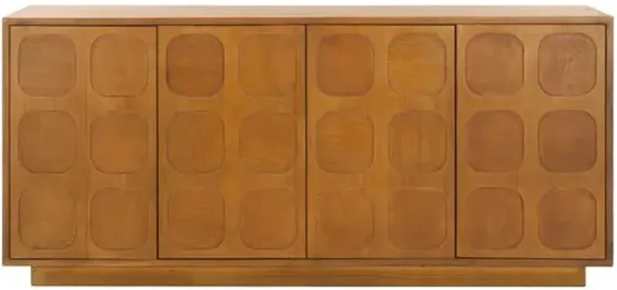 Usha Wood Sideboard - Natural - Brown