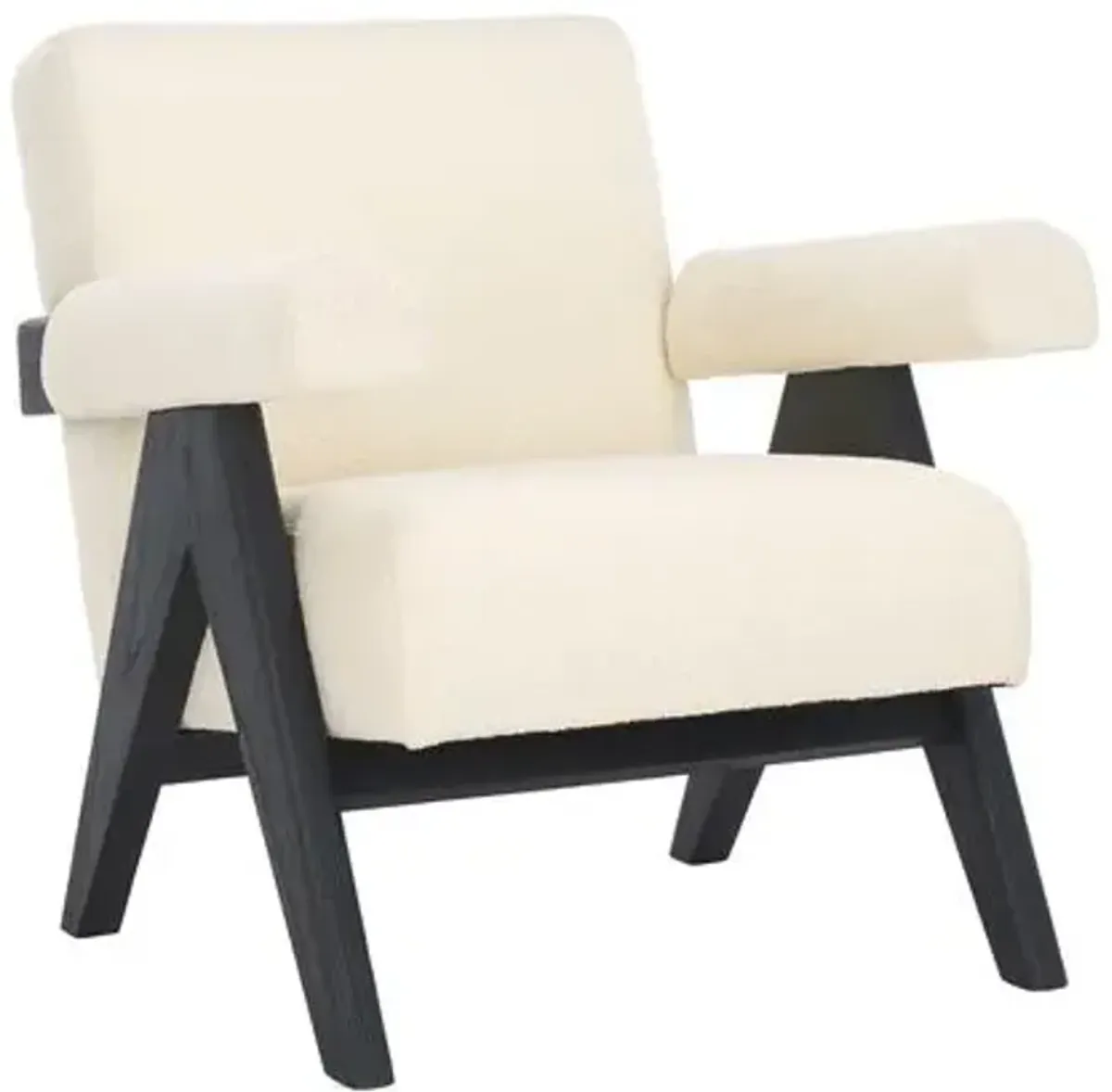 Fionnuala Upholstered Accent Chair - Black, Comfortable, Durable