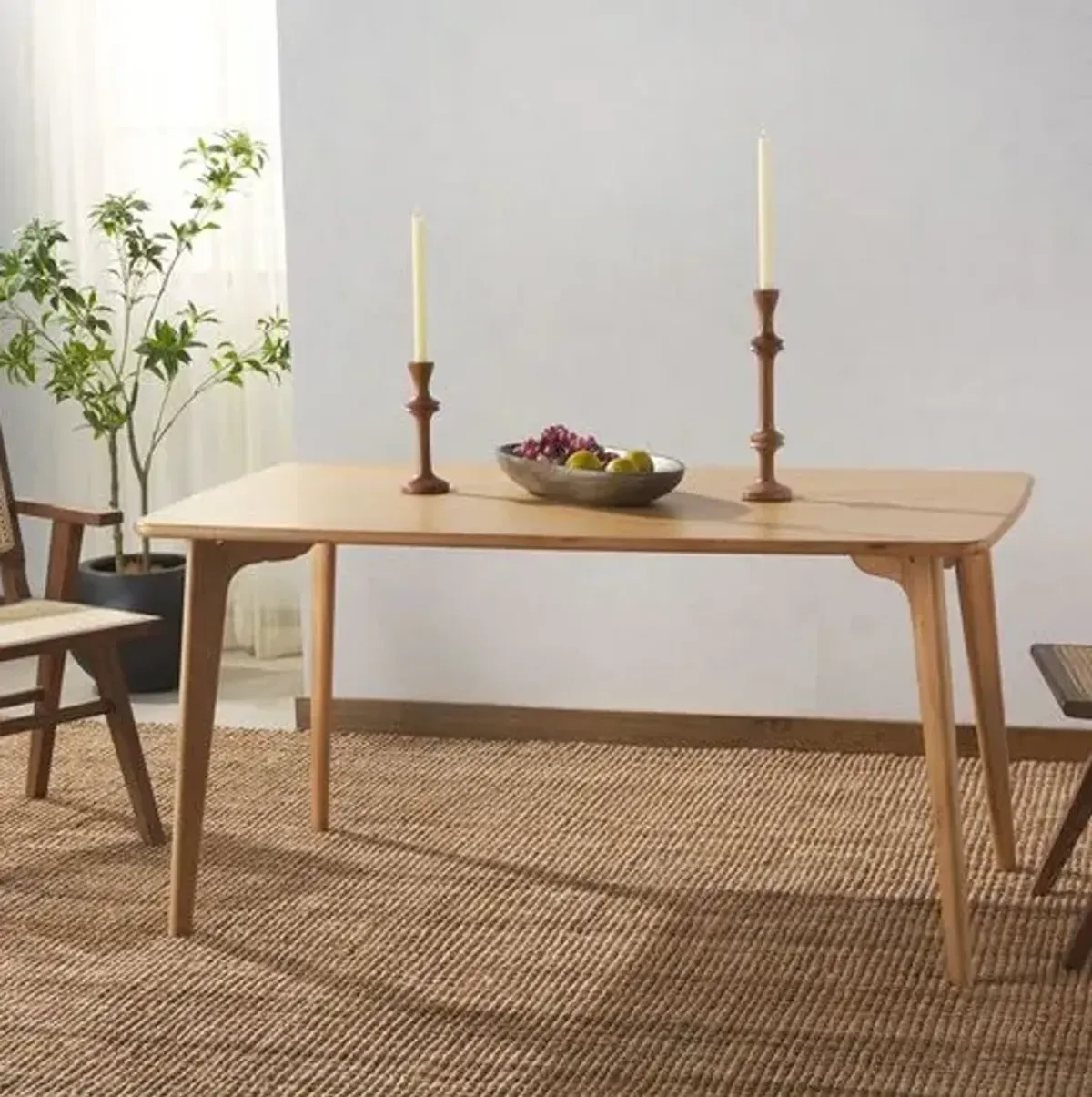 Kalila Wood Dining Table - Natural