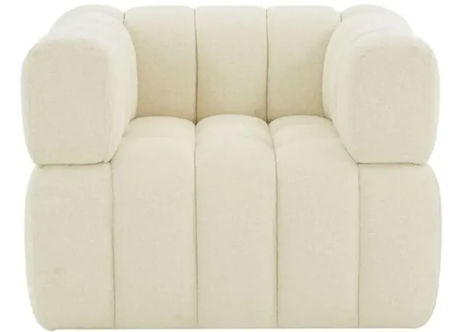 Meadow Boucle Accent Chair - Creme - White, Comfortable, Durable