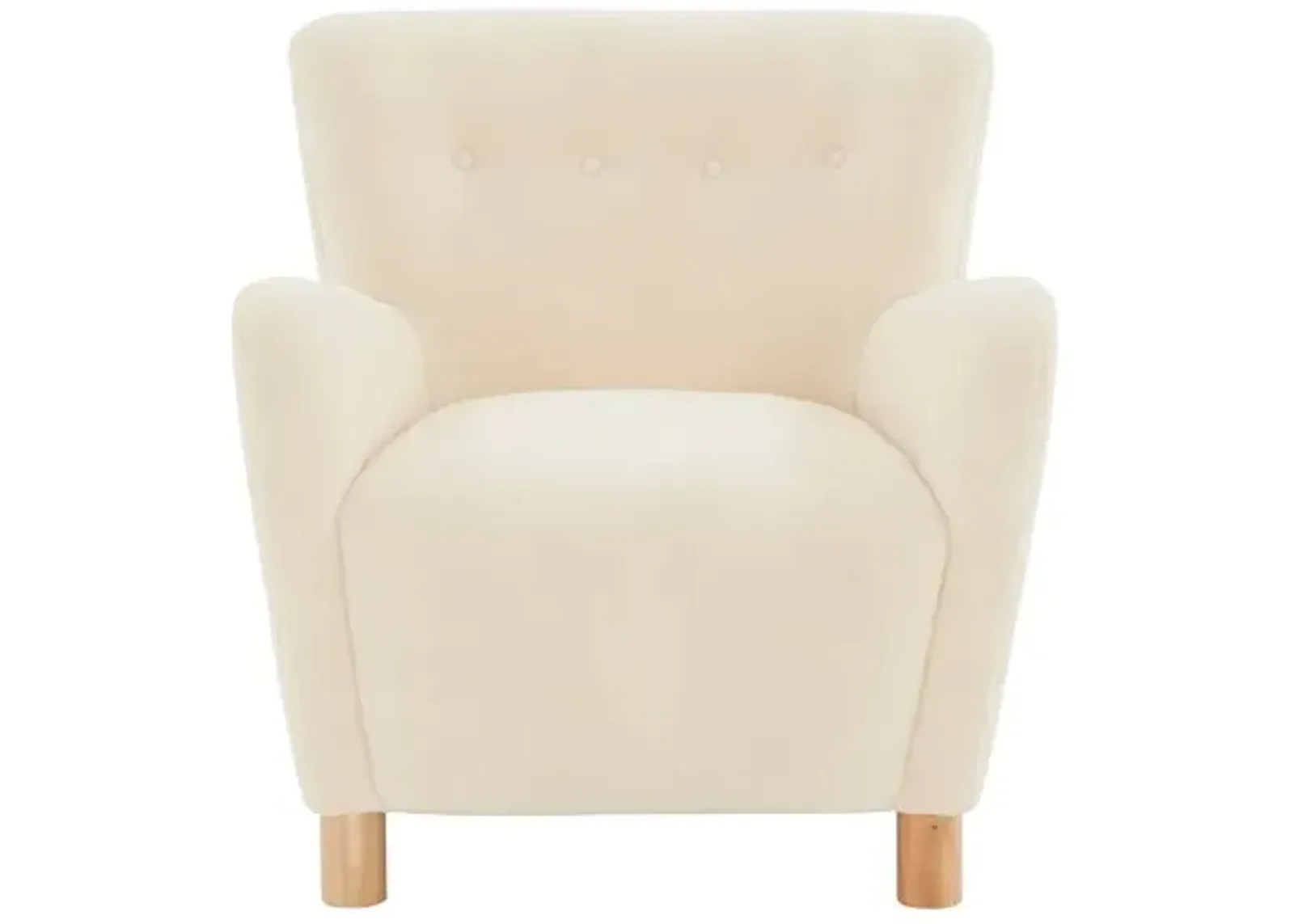 Odalys Faux Shearling Chair - Ivory