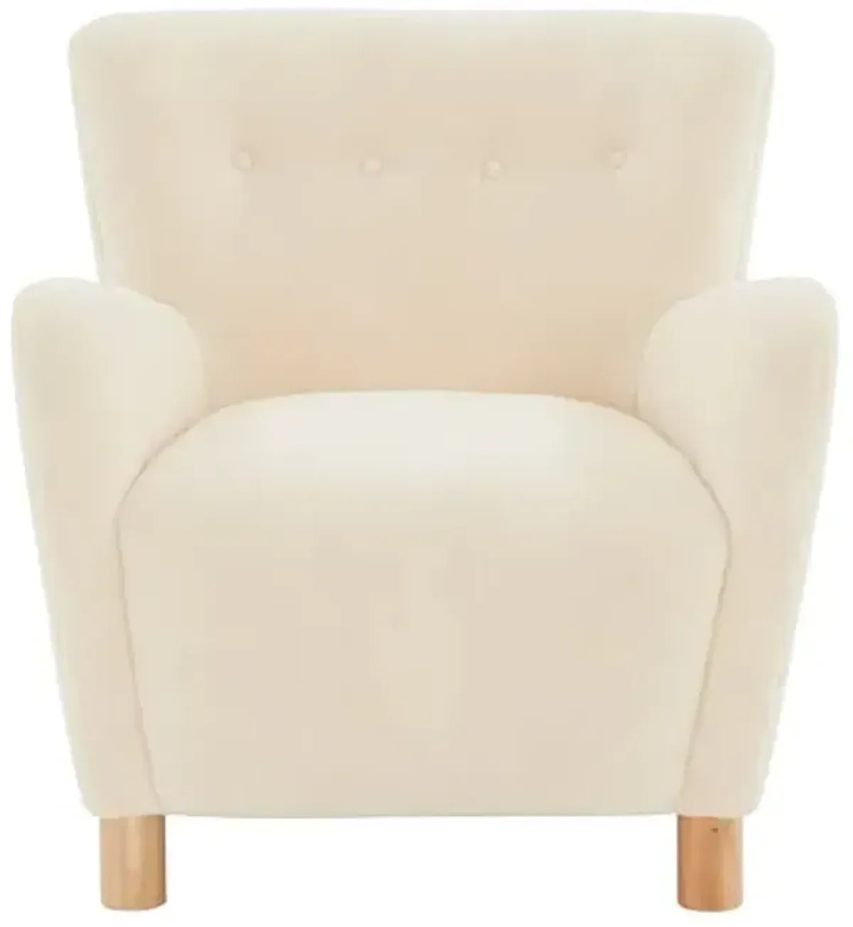 Odalys Faux Shearling Chair - Ivory