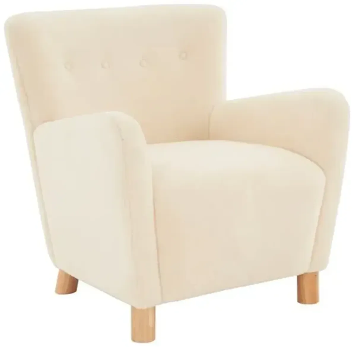 Odalys Faux Shearling Chair - Ivory