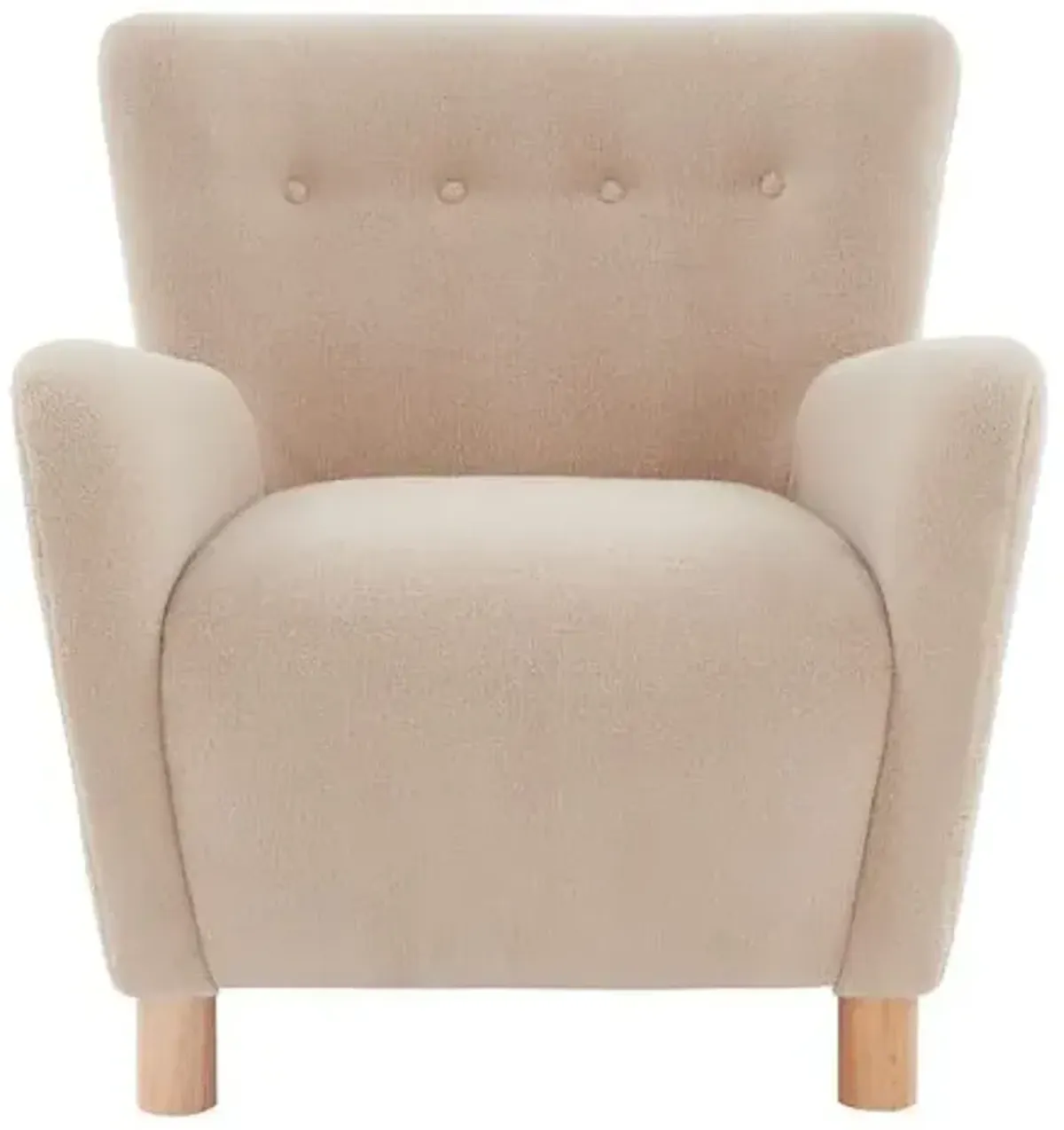 Odalys Faux Shearling Chair - Brown