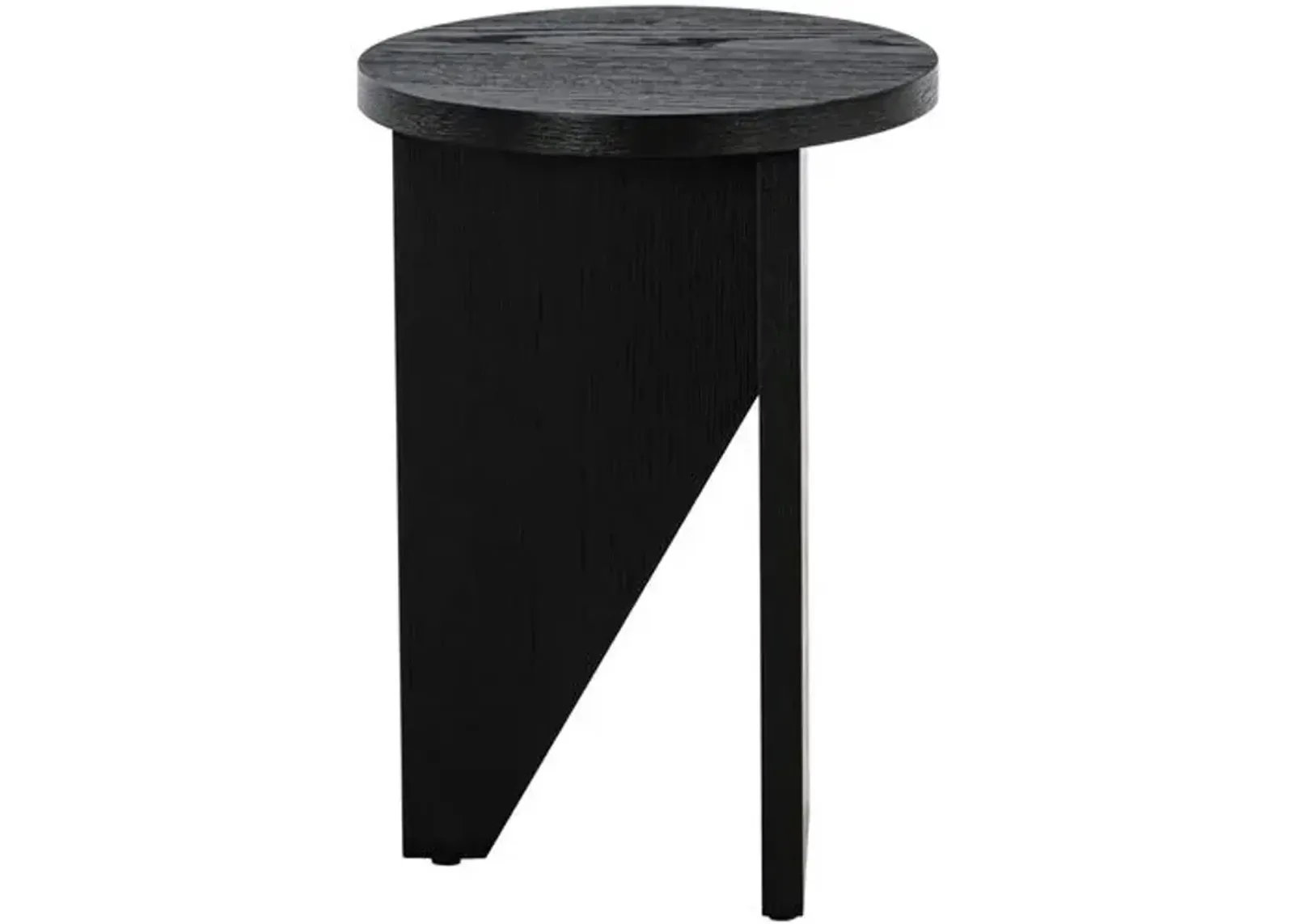 Cressida 2-Leg Wood Accent Table - Handcrafted - Black - 20Hx14Wx14D in