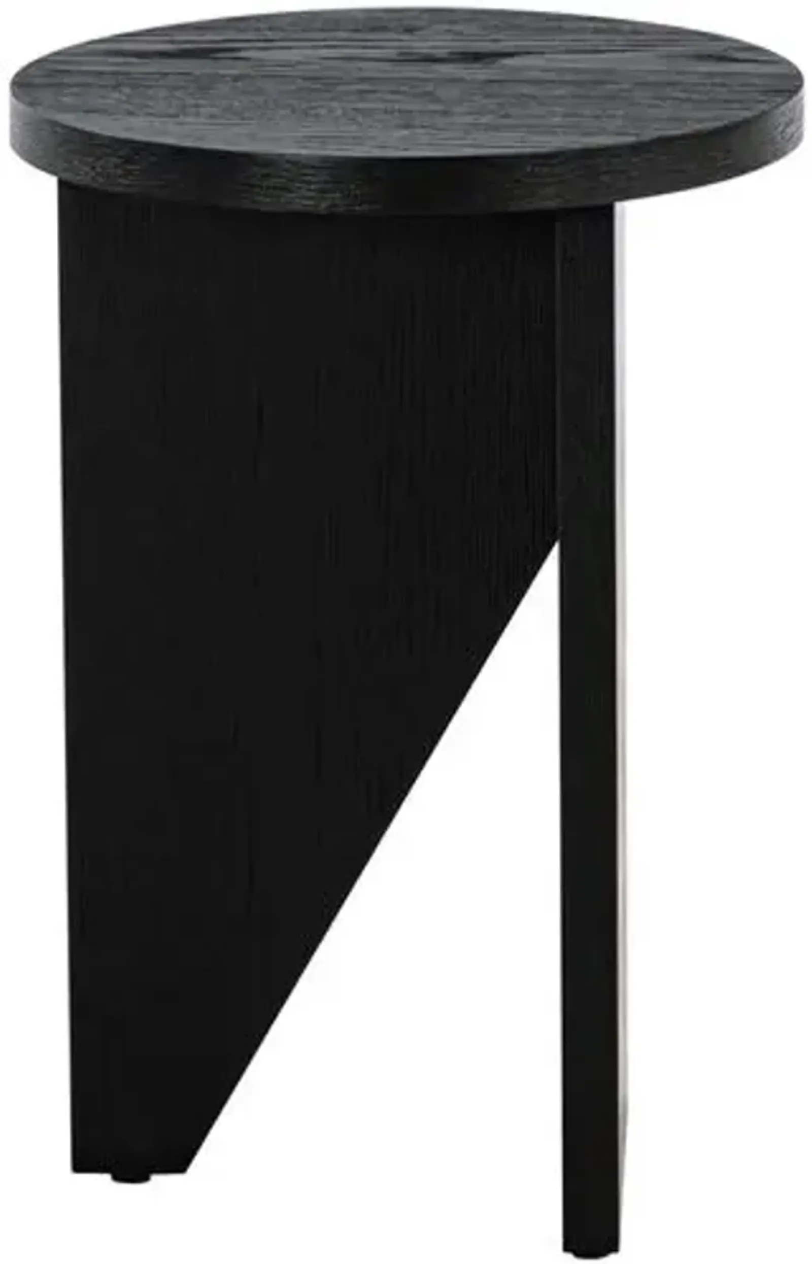 Cressida 2-Leg Wood Accent Table - Handcrafted - Black - 20Hx14Wx14D in