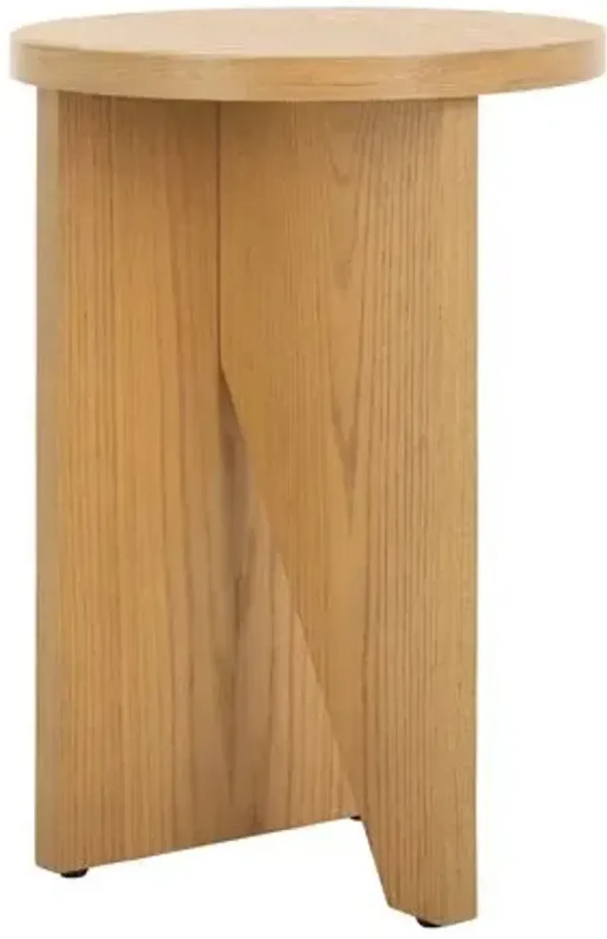 Cressida 2-Leg Wood Accent Table - Handcrafted - Brown - 20Hx14Wx14D in