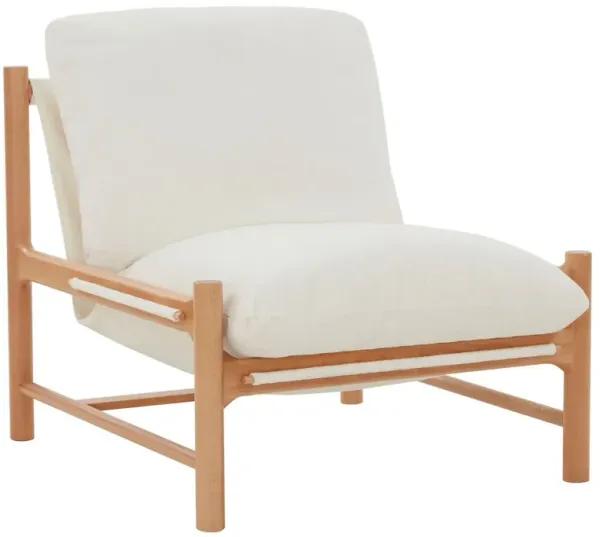Yesabel Boucle Accent Chair, Ivory/Natural