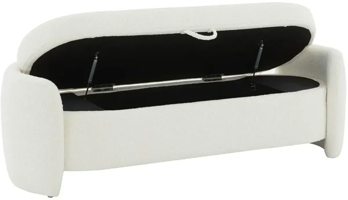 Elysian Boucle Storage Bench