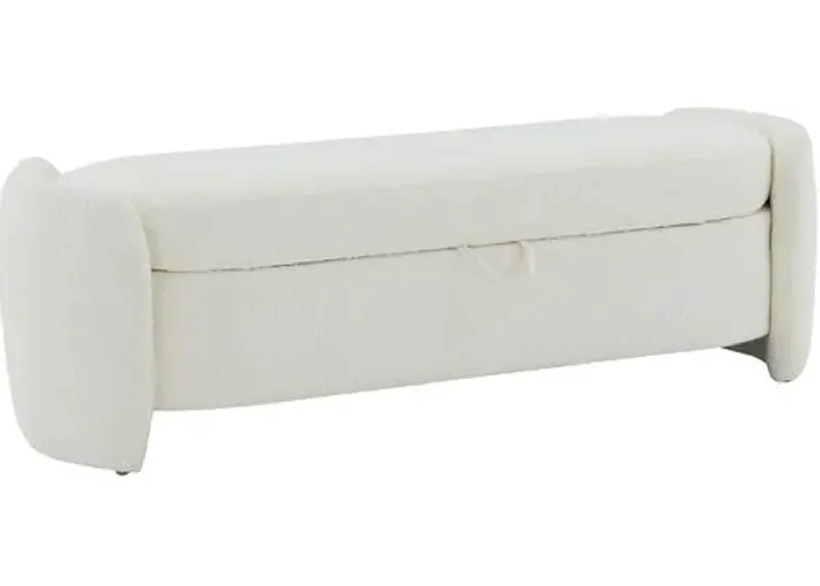 Elysian Boucle Bench - White