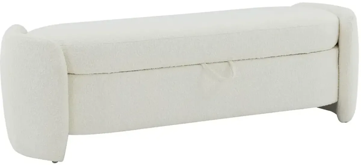 Elysian Boucle Storage Bench