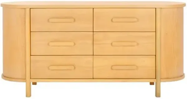 Balthazar 6-Drawer Wood Dresser - Natural - Brown