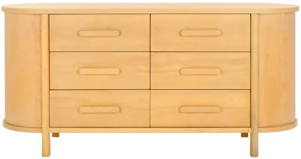 Balthazar 6-Drawer Wood Dresser, Natural