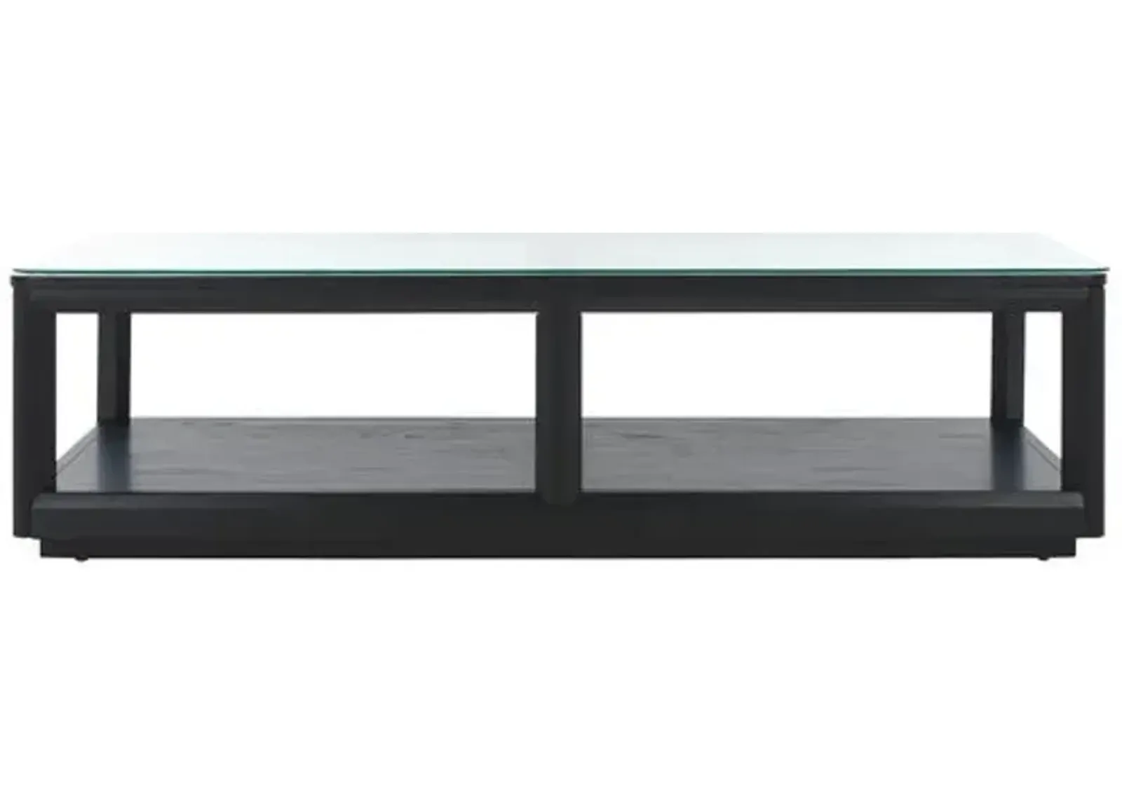 Darya Glass Top Coffee Table - Black