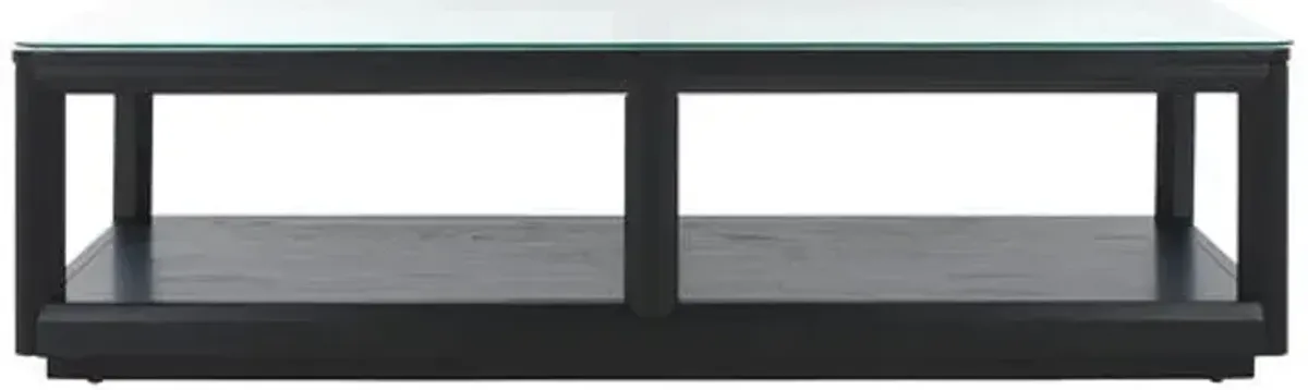 Darya Glass Top Coffee Table - Black