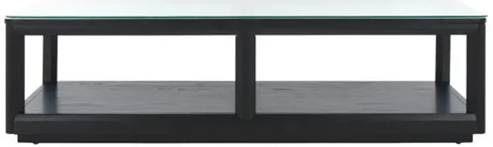 Darya Glass Top Coffee Table - Black