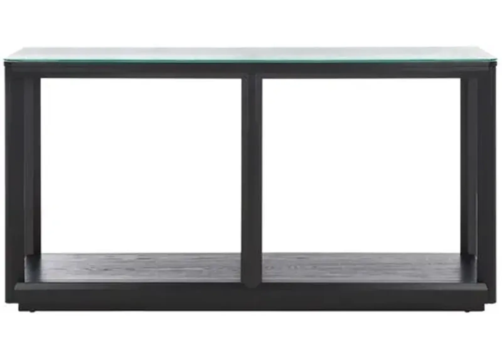 Darya Glass Top Console Table - Black