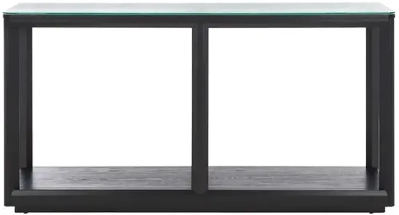 Darya Glass Top Console Table - Black