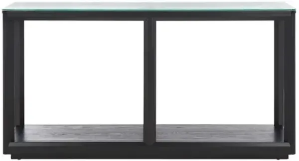 Darya Glass Top Console Table - Black