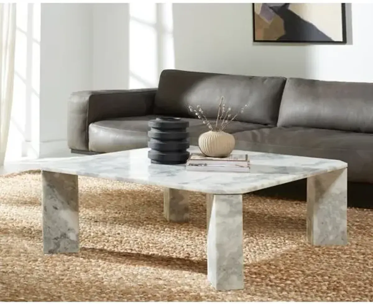 Faelan Marble Coffee Table - Gray