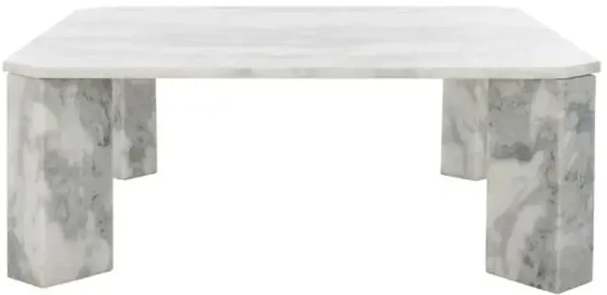 Faelan Marble Coffee Table - Gray