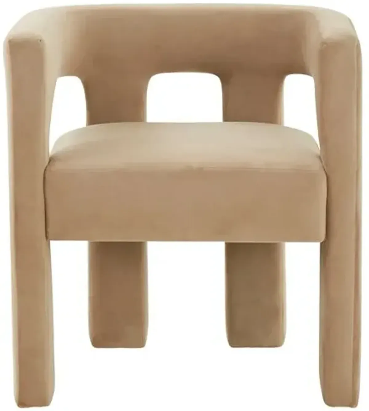 Gentry Contemporary Velvet Chair - Brown