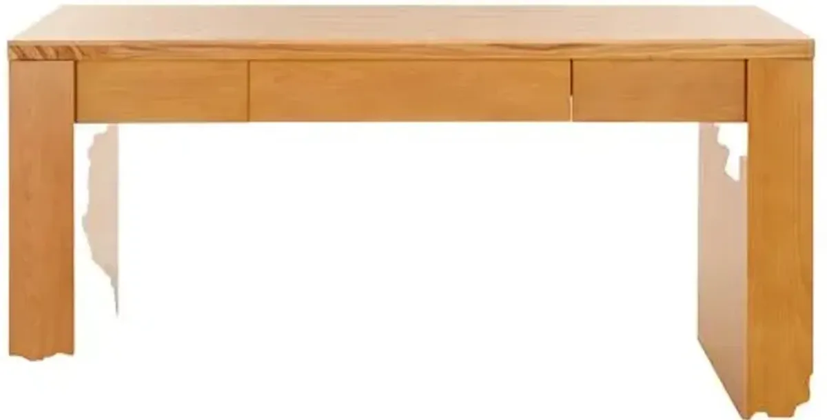 Niven Wood Desk - Natural - Brown