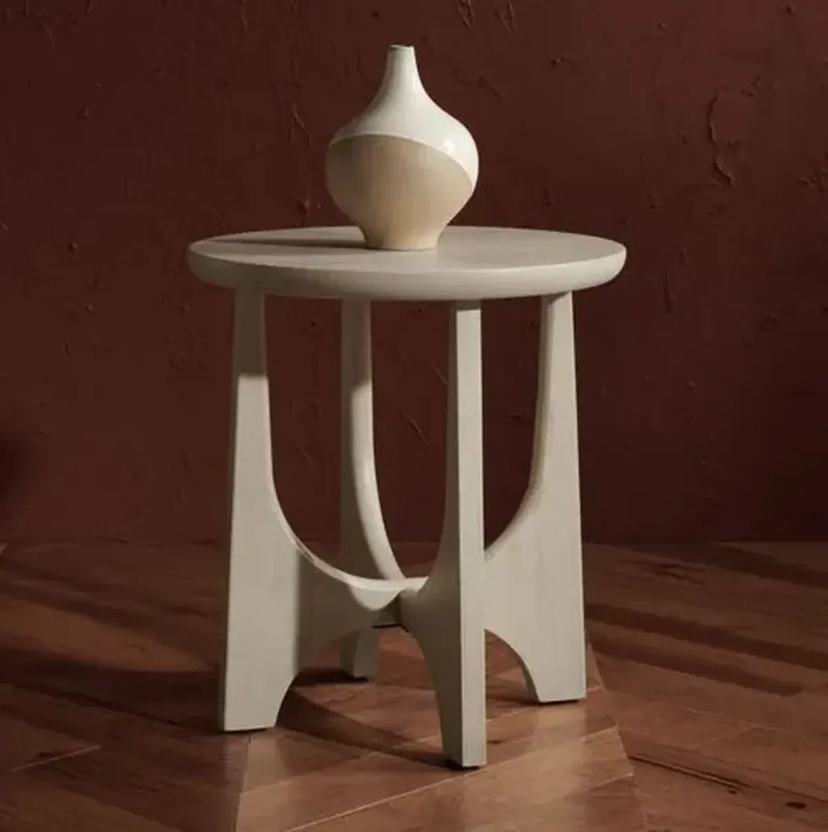 Zinnia Wood Accent Table - White - 22Hx20Wx20D in