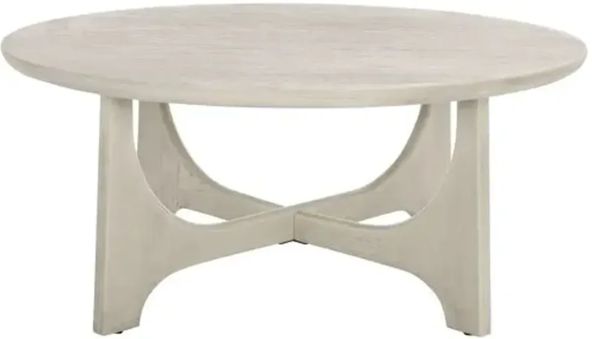 Zinnia Wood Coffee Table - White