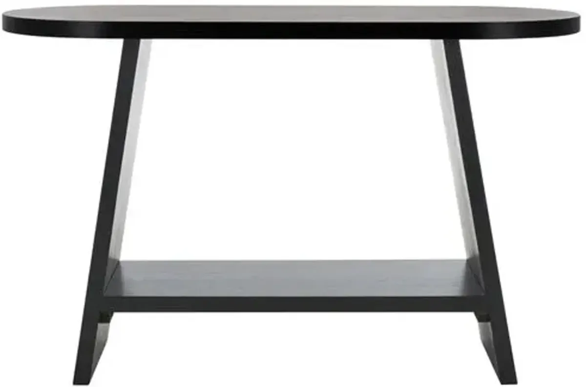 Delphina Wood Console Table - Black