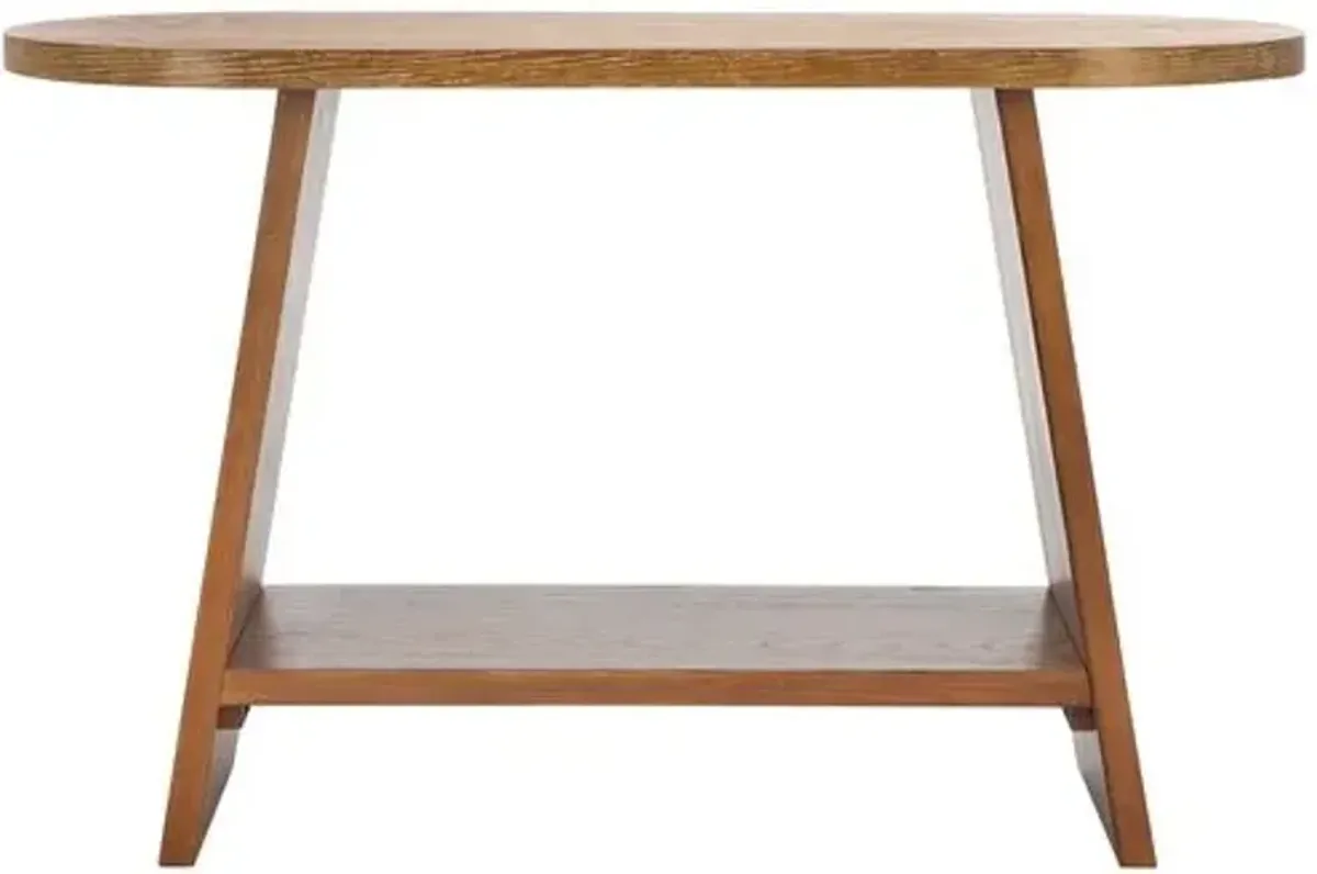 Delphina Wood Console Table - Brown