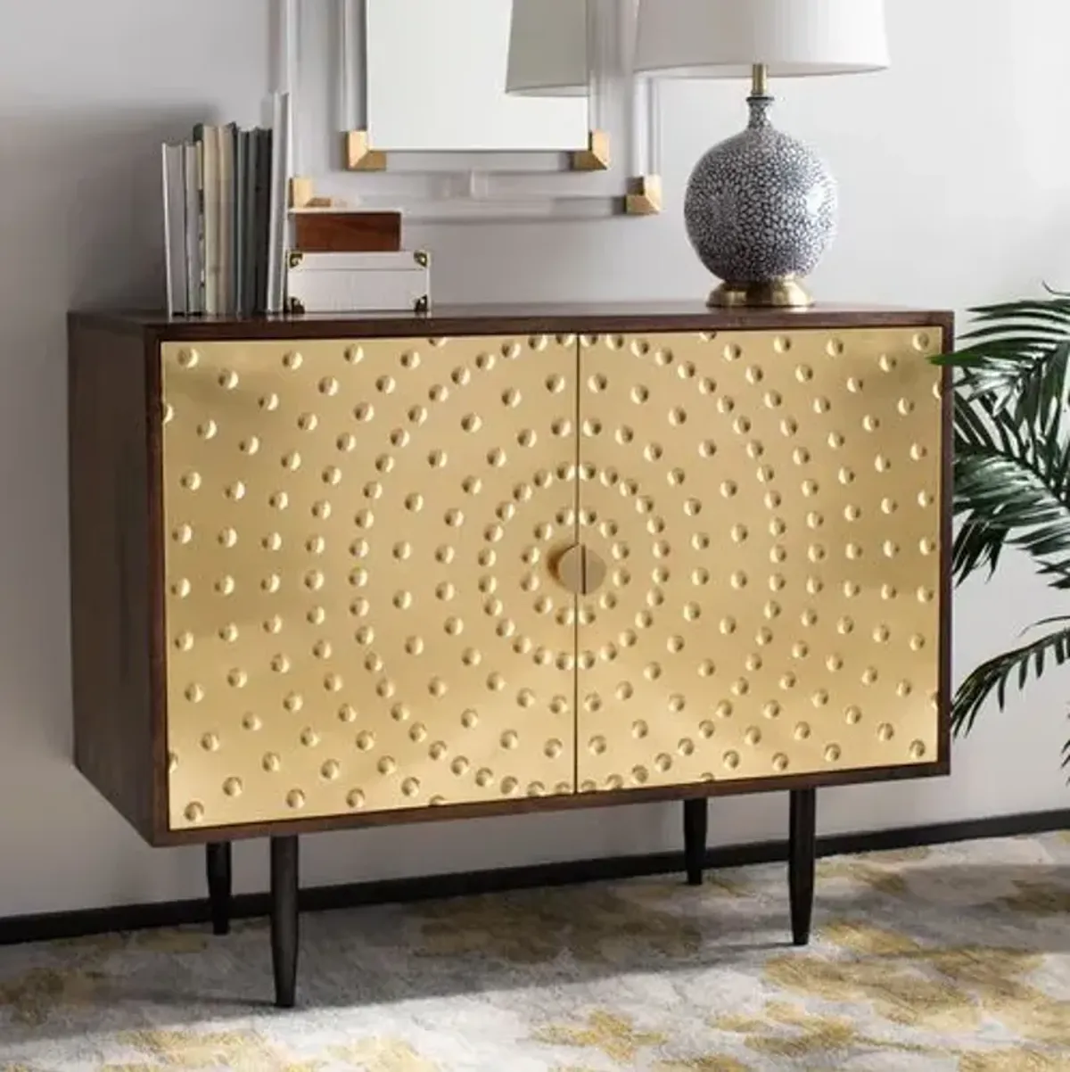 Josiah Sideboard - Wood/Brass - Gold