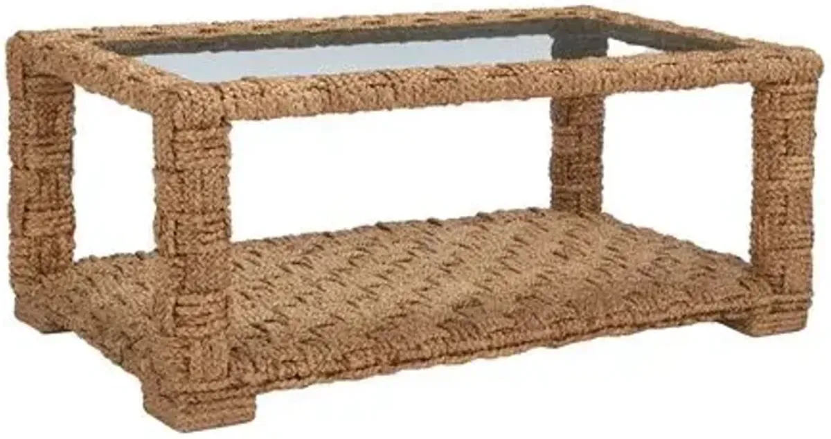 Dorian Waterhyacinth Coffee Table - Natural - Brown