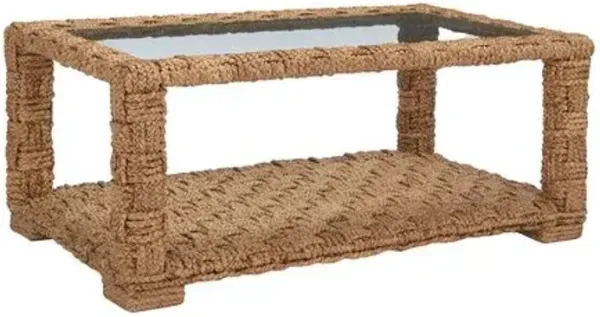 Dorian Waterhyacinth Coffee Table - Natural - Brown
