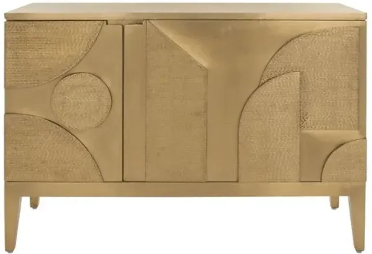 Octavian Brass Covered Sideboard - Gold