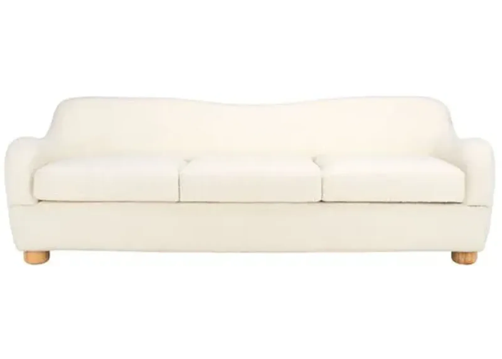 Riven Boucle Sofa - Ivory/Natural