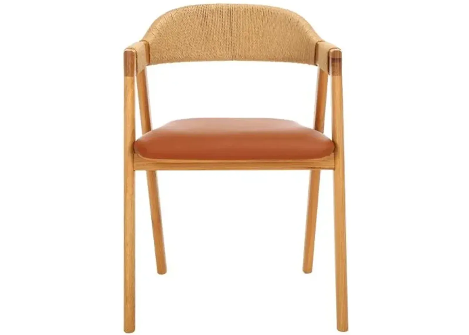 Pascal Dining Chair - Natural/Brown - Leather